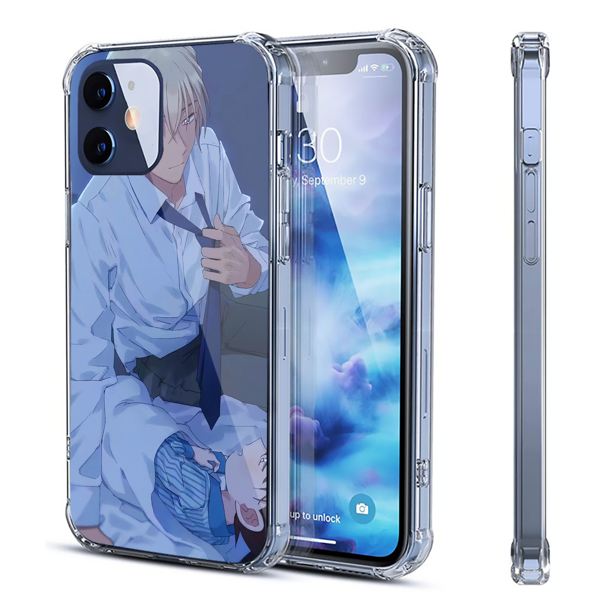 （画像用） 名探偵コナン Detective Conan 【iPhone 12シリーズ対応】透明スマホケース（クリアソフトケース）